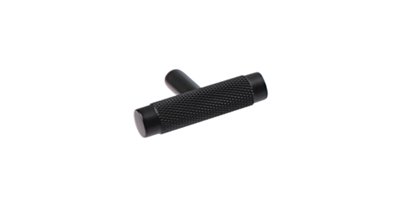 Hendrix Knurl Brs T Knob Black 100.01.409