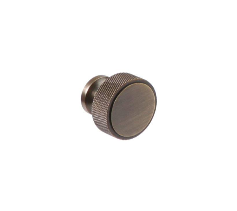 Hendrix Knurl Brs Round Knob D38mm AB 100.01.416