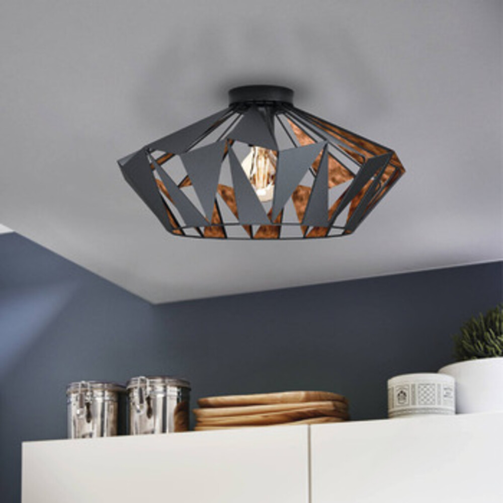 Eglo Carlton 6 CL D470 1x60 E27 Black/Copper