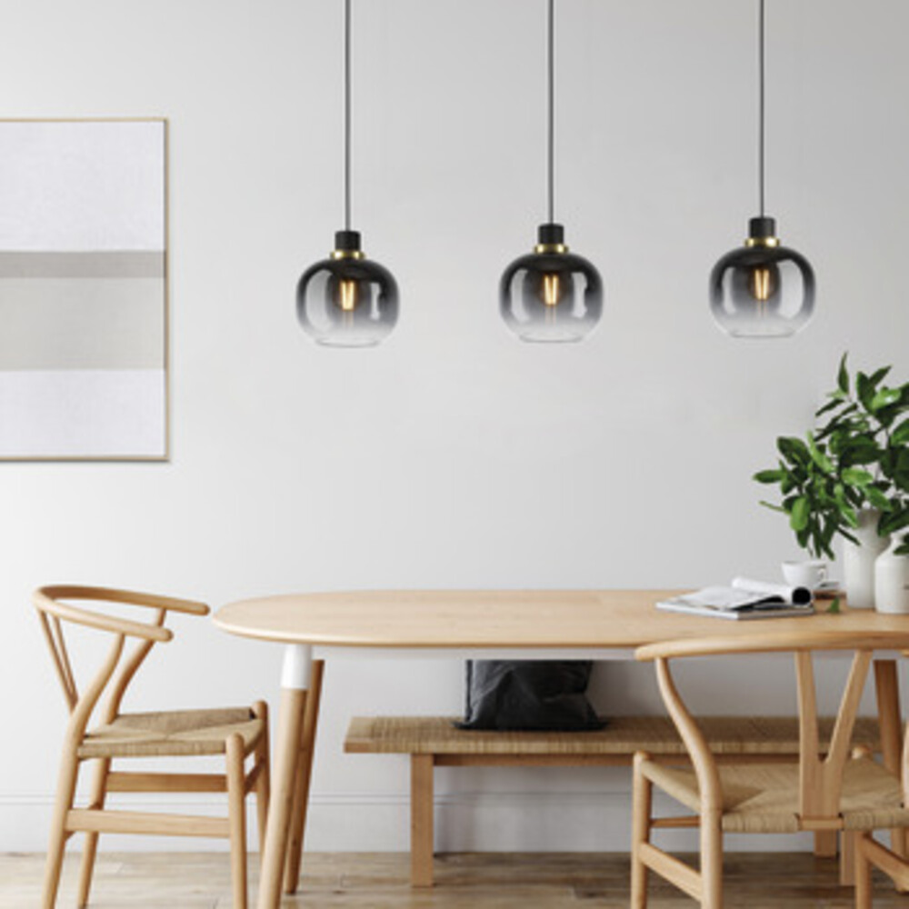 Eglo Oilella 3 Plastic D190 3x40W E27 Black/Black