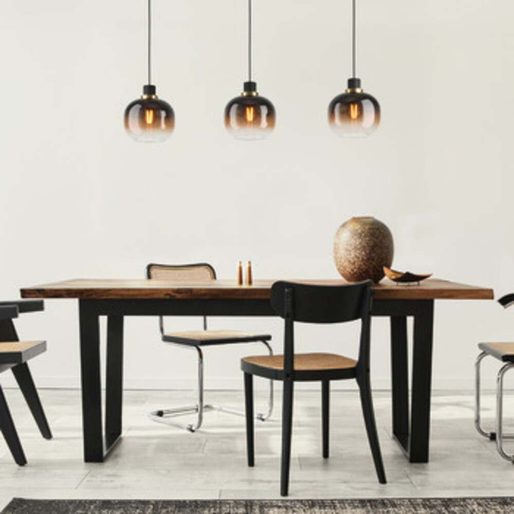 Eglo Oilella 3 Plastic D190 3x40W E27 Black/Brw