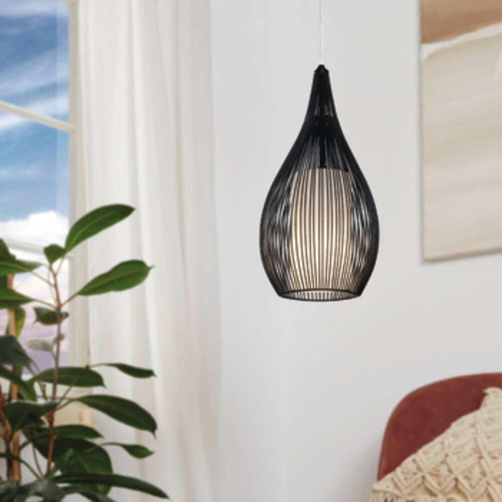 Eglo Razoni Plastic D190 1x60W E27 Black/Wht