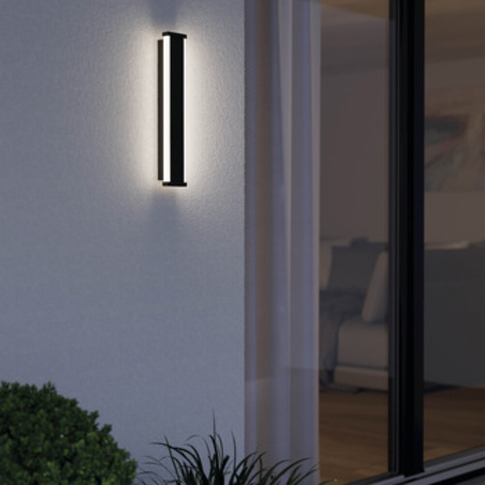 Eglo Neviano LED WL L380 2x3.7W 3K Black