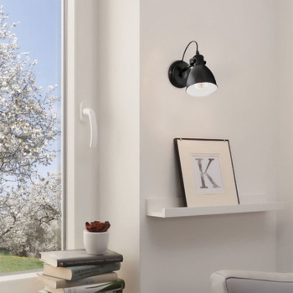 Eglo Priddy WL L130 1x40W E27 Black/Wht