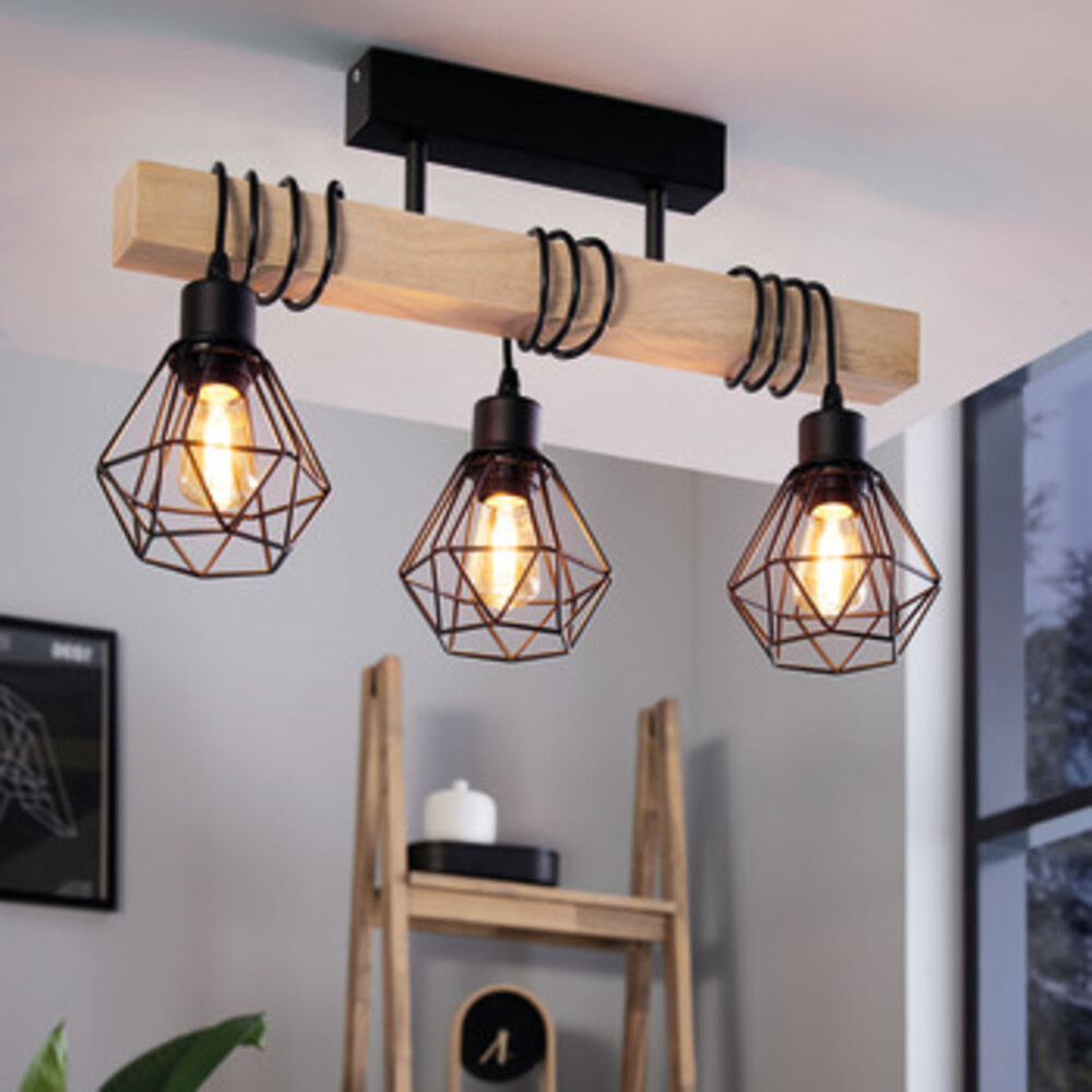 Eglo Townshend 5 Plastic 3x60W E27 Black