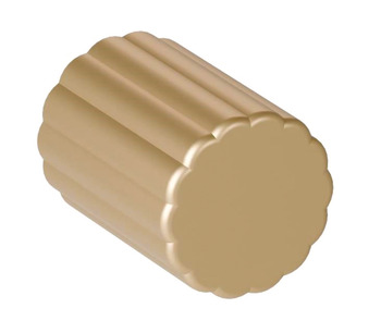 Scallop Round Knob Zinc Alloy Mt.Brs Eff D21x28mm