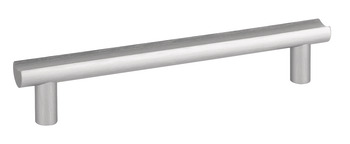 Moon Pull Handle Aluminium Steel Steel Look 160mm Fixing Centres