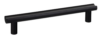 Moon Pull Handle Aluminium Brsh Black 160mm Fixing Centres