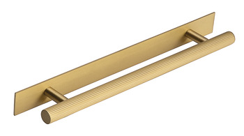 Longham Pull Handle+BP Steel Sat Brs 320mm Fixing Centres
