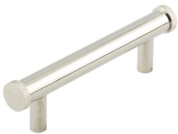 Thaxted Pull Handle Brs Polished Nickel 96mm Fixing Centres