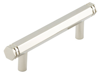 Nile Pull Handle Brs Polished Nickel 96mm Fixing Centres