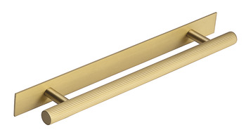 Langham Pull Handle+Plt Brs Sat 320mm Fixing Centres