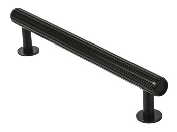 Rille Pull Handle Zinc Alloy Bru Black 320mm Fixing Centres