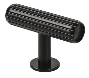 Rille T Handle Aluminium Bru Black D20/15x55x38.5mm