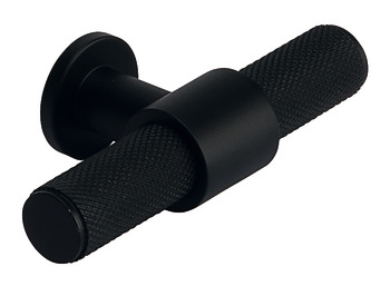 Harlington T Knob Steel Matte Black 80x38mm