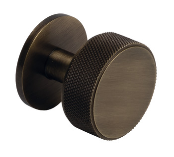 Harlington Round Knob Steel Antique Brz D38mm