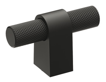 Salzano T Knob Aluminium Matte Black 55x19mm