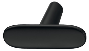 Pebble Knob Zinc Alloy Matte Black 46x31mm