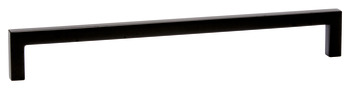 U Pull Handle Zinc Alloy Matte Black 28.5x192mm Fixing Centres