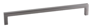 U Pull Handle Zinc Alloy Bru Grey 28.5x192mm Fixing Centres