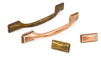 Shapes D Handle Zinc Alloy Antique Copper 128mm Fixing Centres