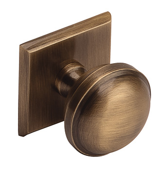 Albury Knob+BP Brass Antique Brz D32x34mm