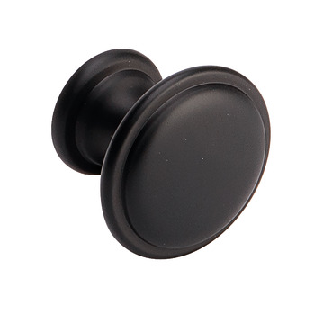 Knightsbridge Knob Zinc Alloy Black D30x23mm