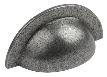 Smooth Cup Handle C.Iron Natural 64mm Fixing Centres