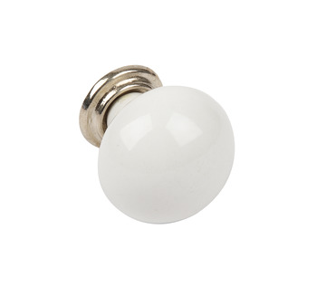 Rose Knob White/Nickel D36x36mm 121.67.773