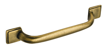 Varaita Pull Handle C.Iron Aged Brs 128mmcc