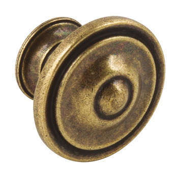 Albano Knob Zinc Alloy Antique Brass D30x23mm 134.33.111