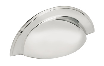 Bevera Cup Handle Brass Polished Nickel 64mm Fixing Centres