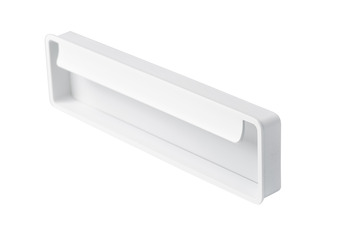 Fold Inset Handle Zinc Alloy Matte Wht 128mm Fixing Centres