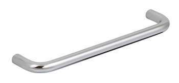 D Pull Handle Steel D8mmx35mm Polished Chrome 160mm Fixing Centres