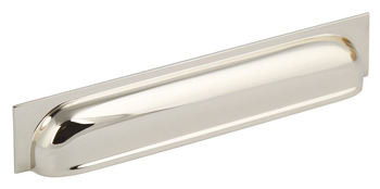 Queslett Cup Handle Brass Polished Nickel 202mm Fixing Centres