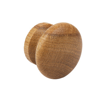 Turned EndGrain Knob Stain Oak D44x30mm
