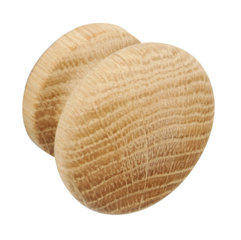 Turned EndGrain Knob Unfin Oak D44x30mm