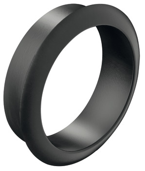 Cylinder Rosette D18mm Steel Black