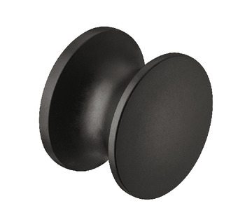 Push Lock Knob D23x19mm Plastic Matte Black 9005