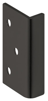 Angled Striking Plate 42x25x10mm Plastic Black