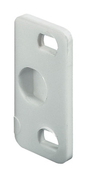 Roller Catch Indv Stop Plate Plastic Wht