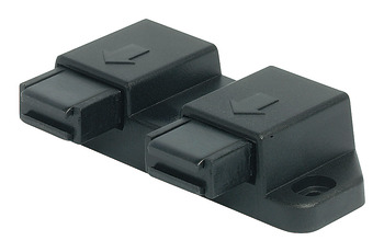 Magnetic Pressure Catch 2.5kg Dbl Plastic Black