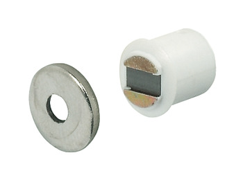 Mortice Magnetic Catch 1.8kg Steel/Plastic Wht