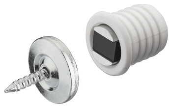 Mortice Magnetic Catch 1.4kg Steel/Plastic Wht