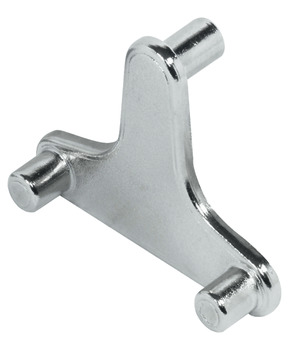Gls Shelf Clamp D5/16-22mm Plug-In Zinc Alloy NP