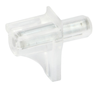 Shelf Support D5mm Plug Steel Glv/Plastic Trans