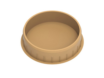 Cover Caps D35/38mm Plastic Lt Oak