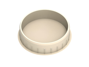 Cover Caps D35/38mm Plastic CrWht