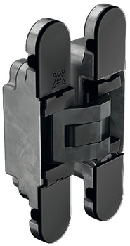 180D 3D Con Cabinet Hinge Zinc Alloy/Plastic Black/Black