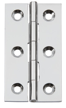 Butt Hinge 64x35mm w Stainless Steel Pin Brs Polished Chrome